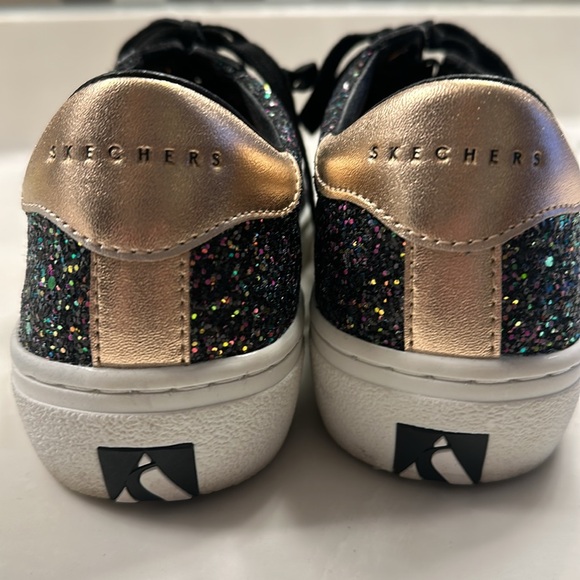 Women’s Skechers sneakers rose gold, and glitter. Size 8 1/2. - Picture 4 of 5